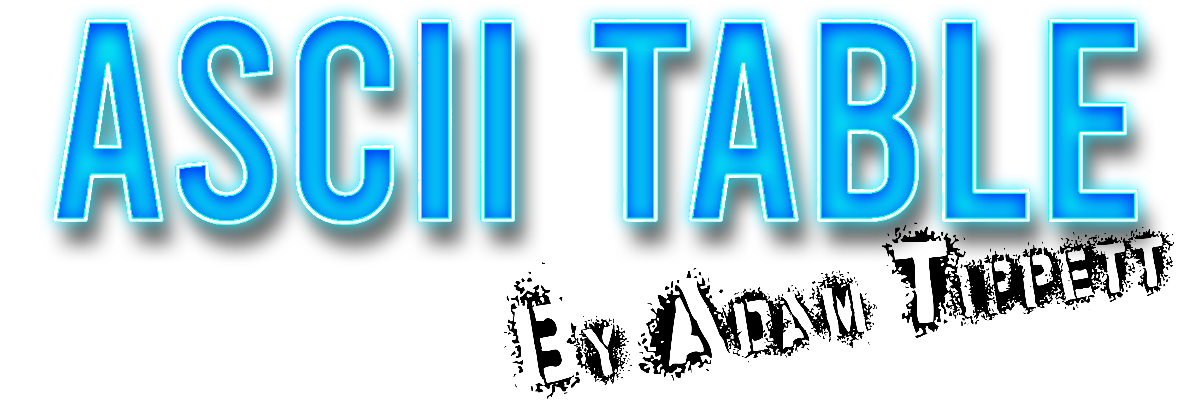 ASCII Table Header
